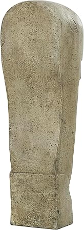 Deco 79 Resin Face Decorative Sculpture Tall Distressed Totem Home Decor Statue, Accent Figurine 1