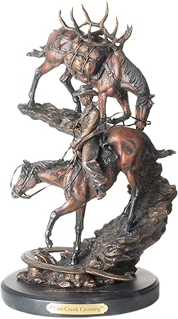DEMDACO Last Creek Crossing Bronze Color 16 x 10 Hand-cast Resin Decorative Sculpture