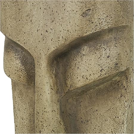 Deco 79 Resin Face Decorative Sculpture Tall Distressed Totem Home Decor Statue, Accent Figurine 1